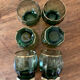 6 art deco glasses