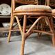 4 bent bamboo and rattan chairs