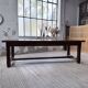 Table de ferme campagne noyer massif XL 250cm