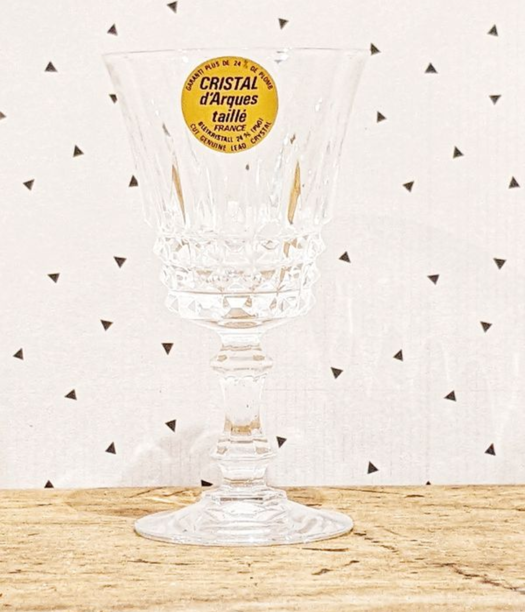 10 vintage liquor glasses, Cristal d'Arques