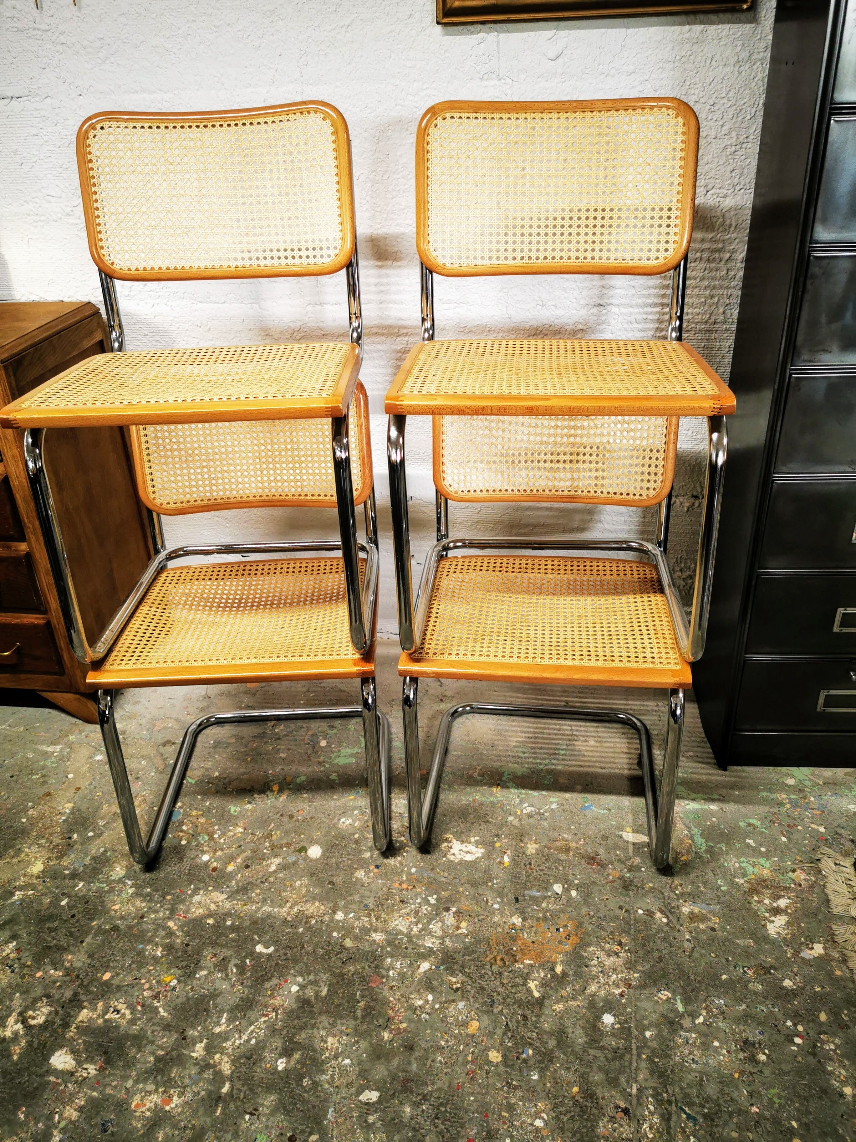 Lot of 4 Marcel Breuer B32 chairs
