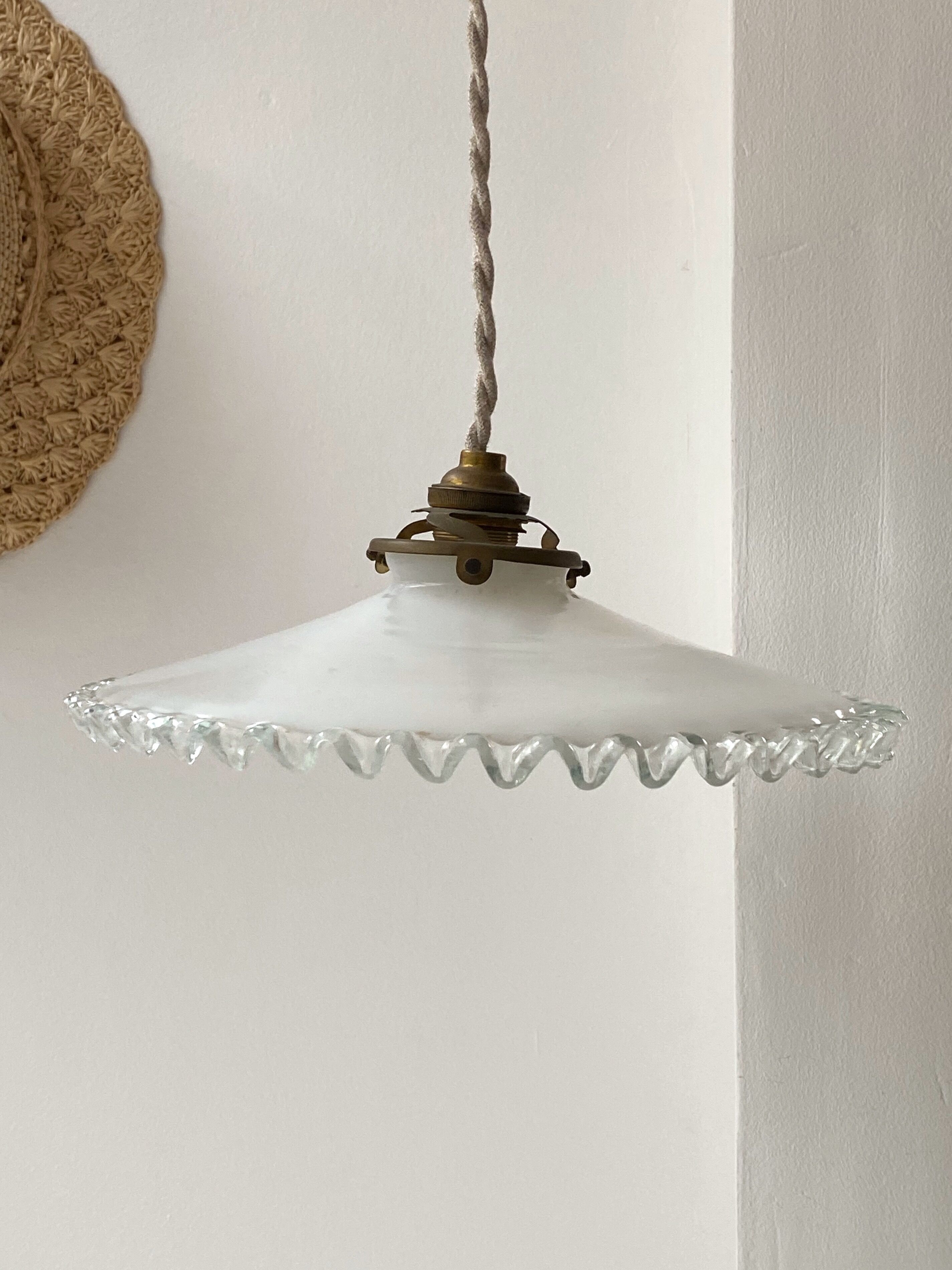 Opaline pendant light