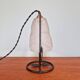 Art Deco night light in wrought iron and satin glass signed Degué