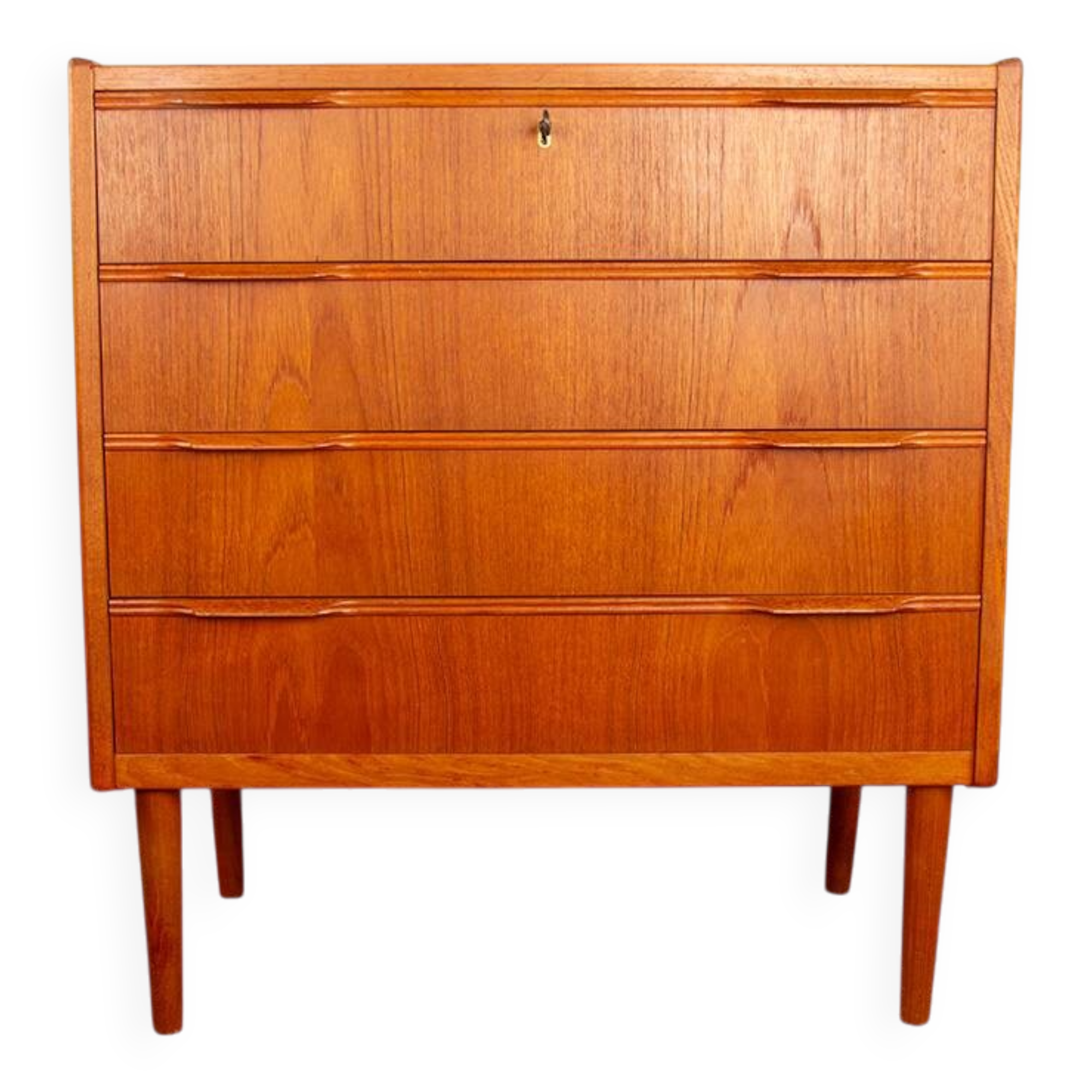 Commode Danoise 4 tiroirs en teck par Henning Jørgensen pour Fredericia.