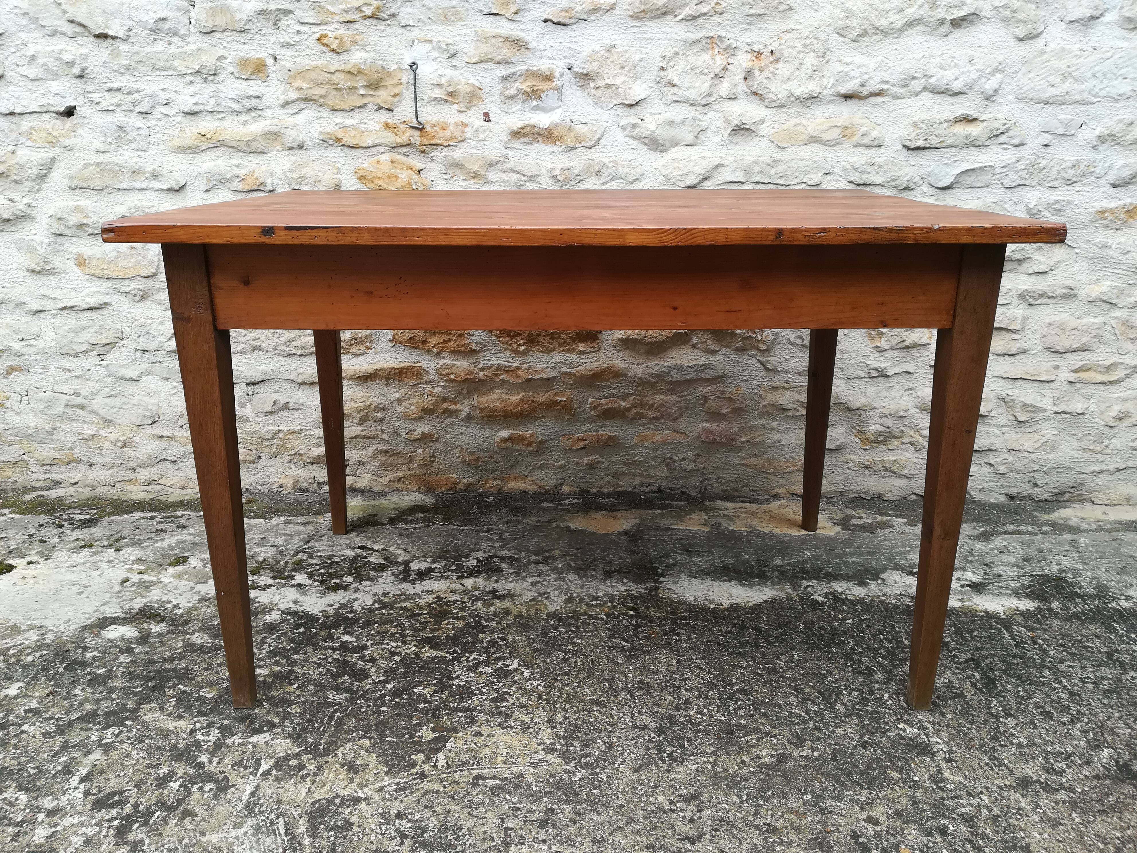 Farm table with drawer