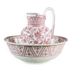 Toilet set in Sarreguemines earthenware, Oriental model, 19th century.