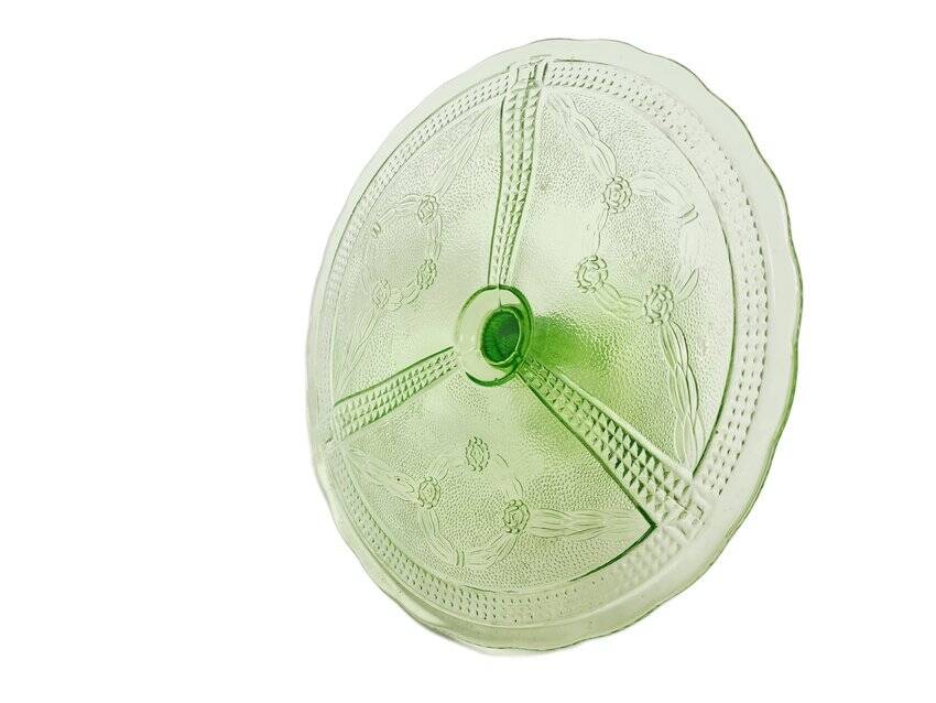 Cake bowl on stand from Ząbkowice Glassworks, 1970s