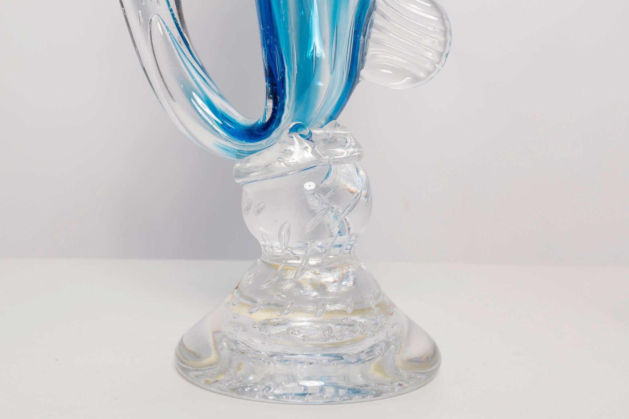 Mid-Century Fish Table Lamp in Glass, France, 1960s