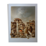 Roland CAT: Bicycle and Mushrooms, original signed lithograph