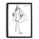 Lithographie dessin de mode Christian Dior, années 80