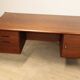 Vintage desk by Wilhelm Renz in double-sided teak, 1960s