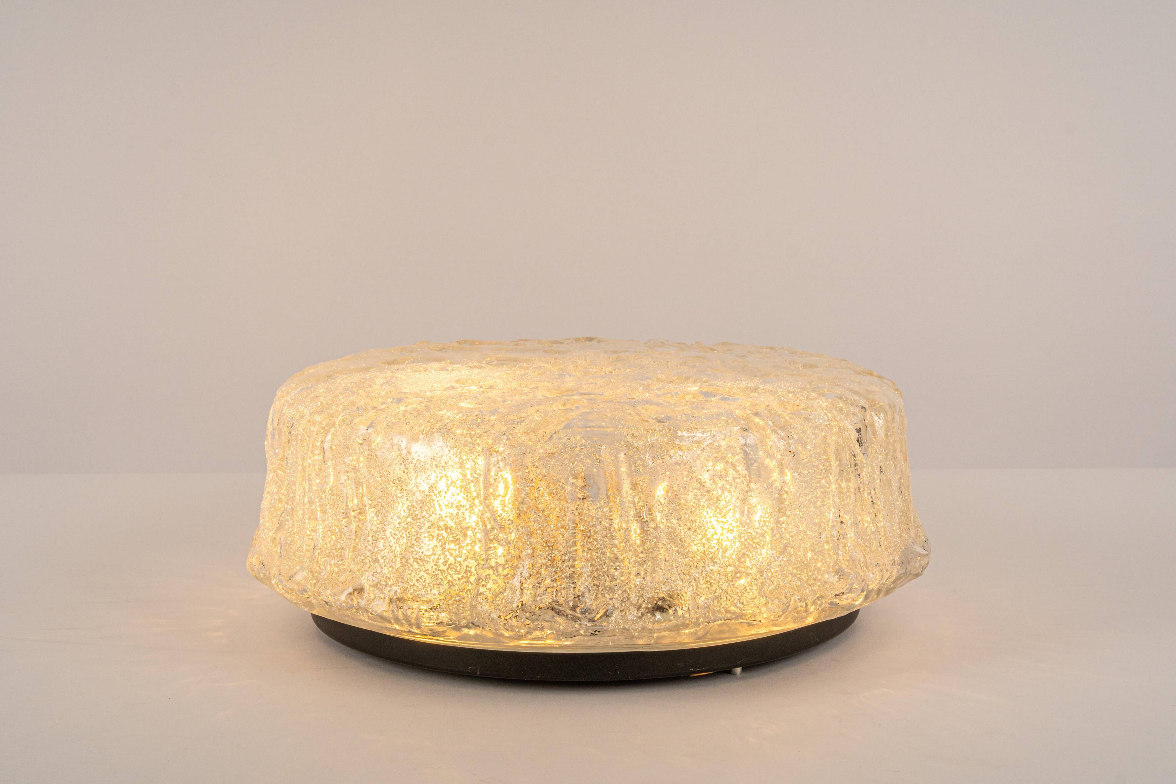 Round Murano glass ceiling light by Limburg, Germany, 1970s