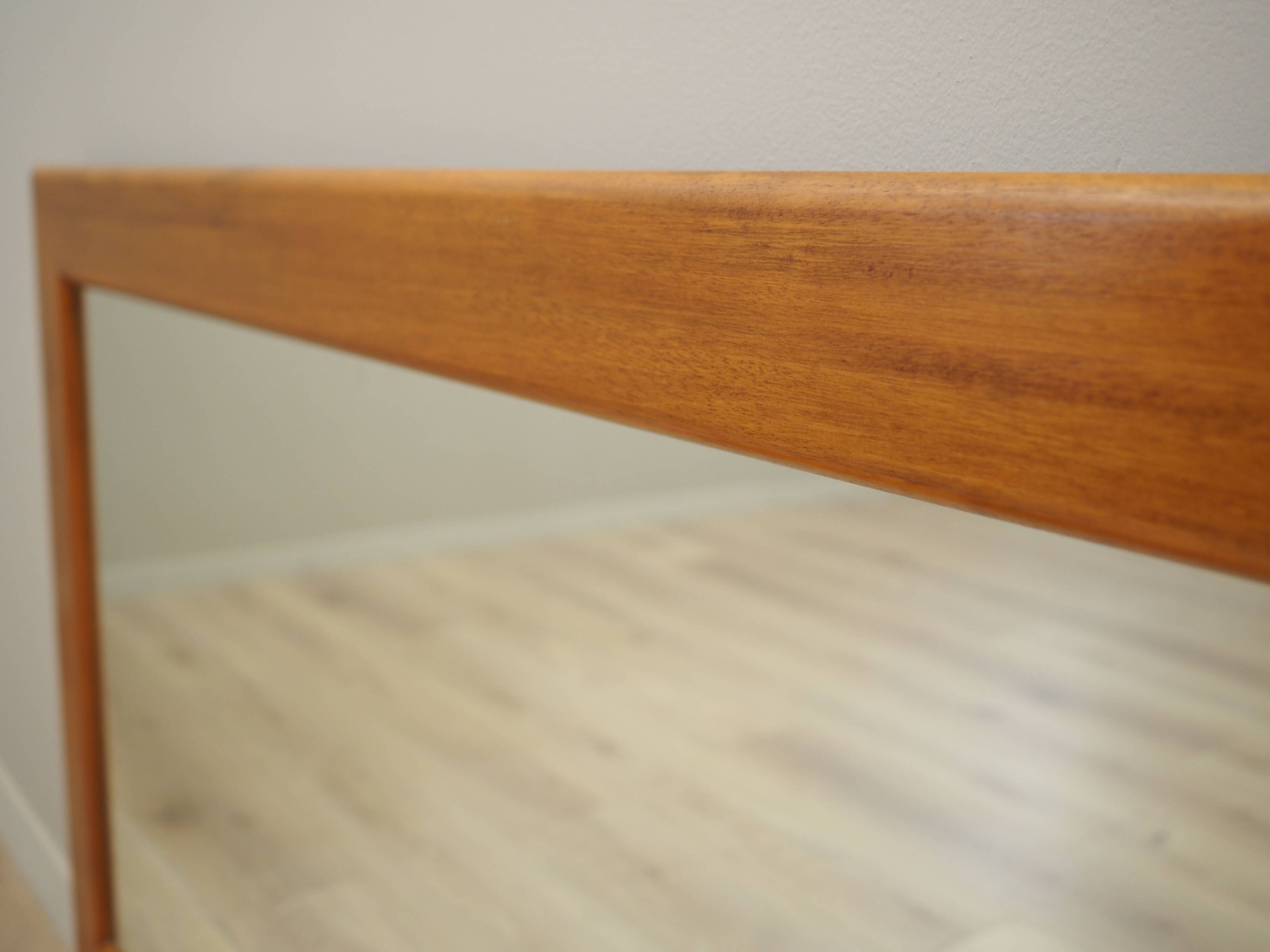 Mahogany-framed mirror, Italian design, 1970s, production: Italy