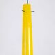 Pair of two-tone yellow and white glass pendant lights. 1960s