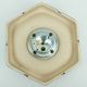 1 of 2 hexagonal mid century ceramic sconces wall lamps 1960s 1970s lava drip glaze beige brown