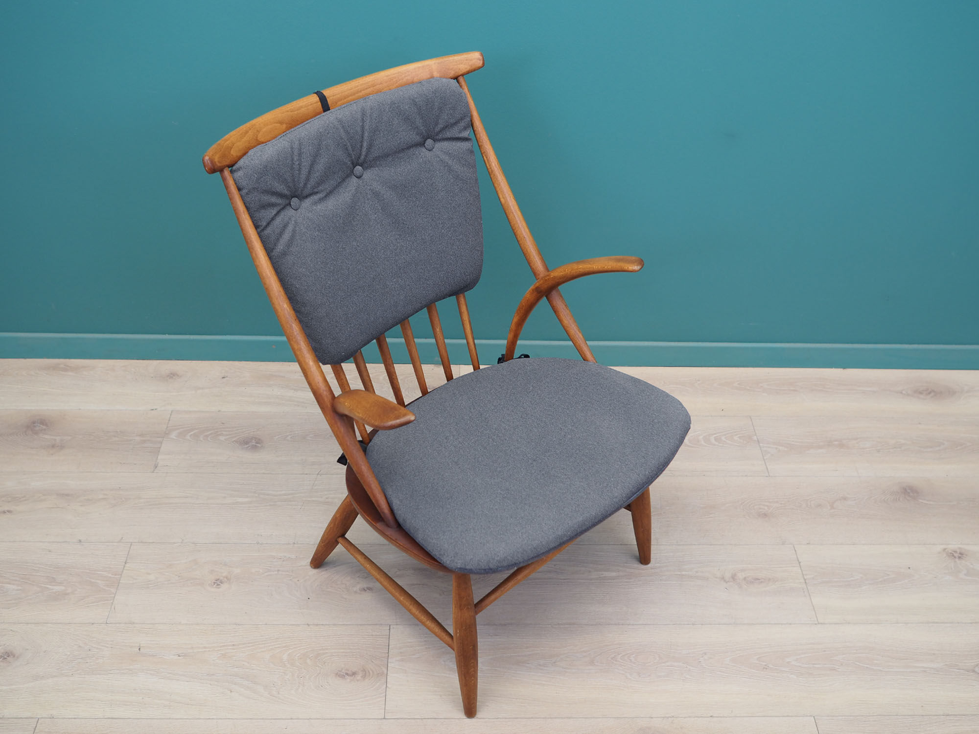 Chaise danoise en hêtre par  Illum Wikkelsø pour Niels Eilersen, années 1960