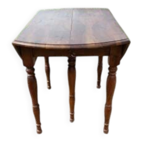 Table 6 pieds ouvrante en noyer 19ème
