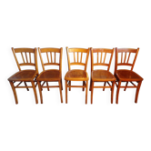 Suite of 5 bistro chairs