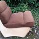 Chauffeuse seventies fibre et velours
