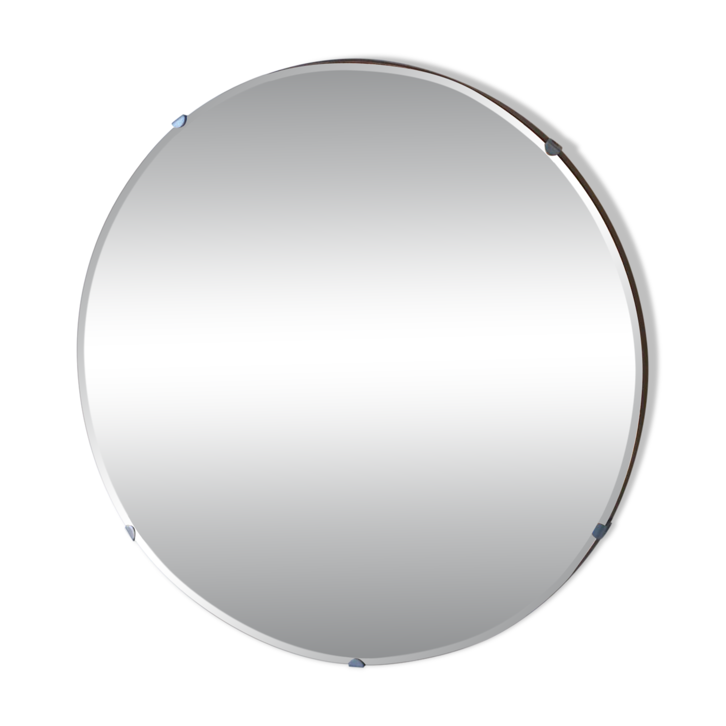Vintage salmon witch mirror – 50/60 design – 35 cm