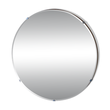 Miroir de sorcière vintage saumon – design 50/60 – 35 cm