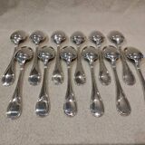 6 silver-plated soup spoons, Christofle Albi silversmith, 20.6cm