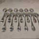 6 silver-plated soup spoons, Christofle Albi silversmith, 20.6cm