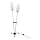 1970s chrome & wood floor lamp, restored , czechoslovakia