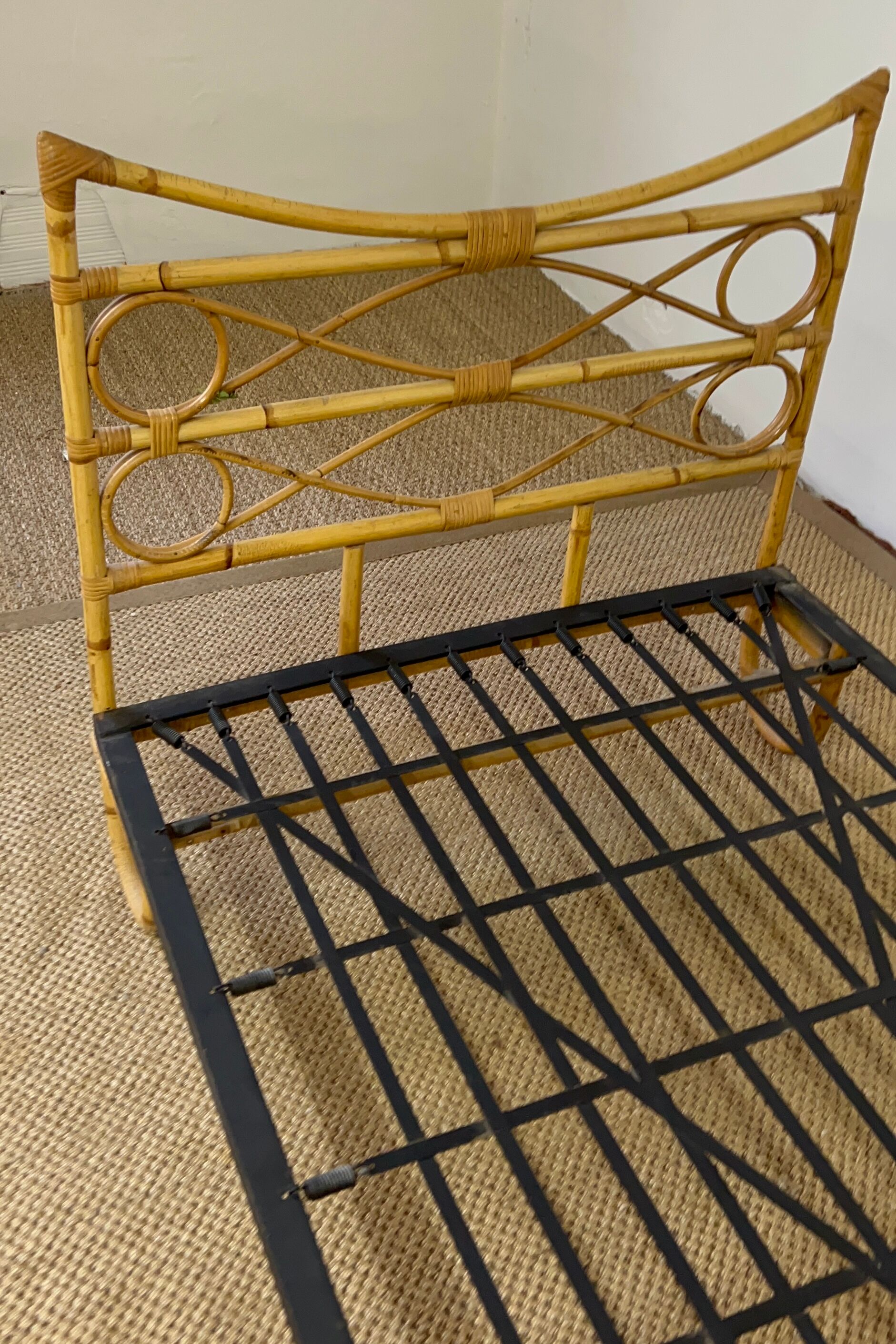 Vintage rattan bed