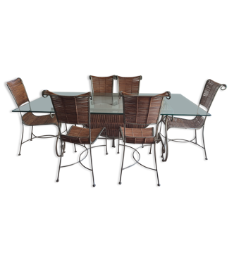 Ensemble salle à manger table avec ses 8 chaises