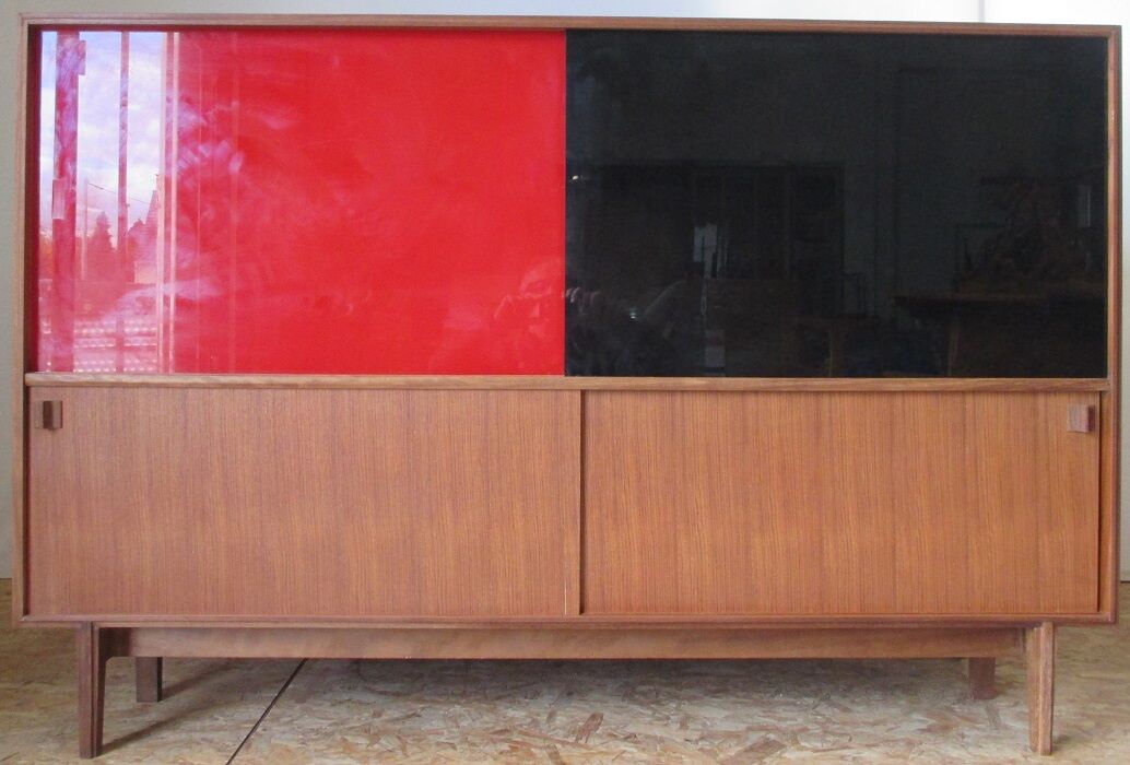 Buffet in teak doors sliding