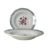 Lot de 2 assiettes creuses de digoin nina rosa