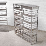 Vintage french metal geometric consoles