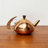 Metal and teak teapot from the mid-century, 1960s.