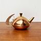 Metal and teak teapot from the mid-century, 1960s.