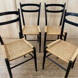Serie de 4 chaises italienne - 1960