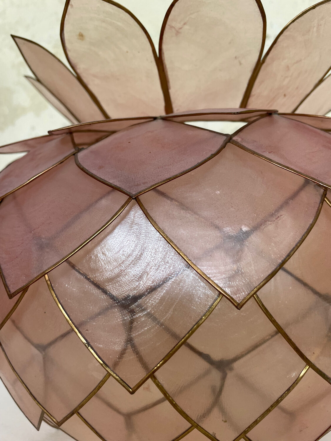 Abas-jour en nacre vintage