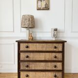 Rattan chest of drawers, Maugrion 1960