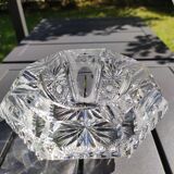 Empty pocket/Ashtray octagonal shape Diamond in finely cut Bohemian crystal, vintage