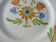 Old plate decoration flowers, ceramic from Auvillar, 18-19th