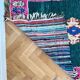 Tapis boucharouite berbère vert émeraude