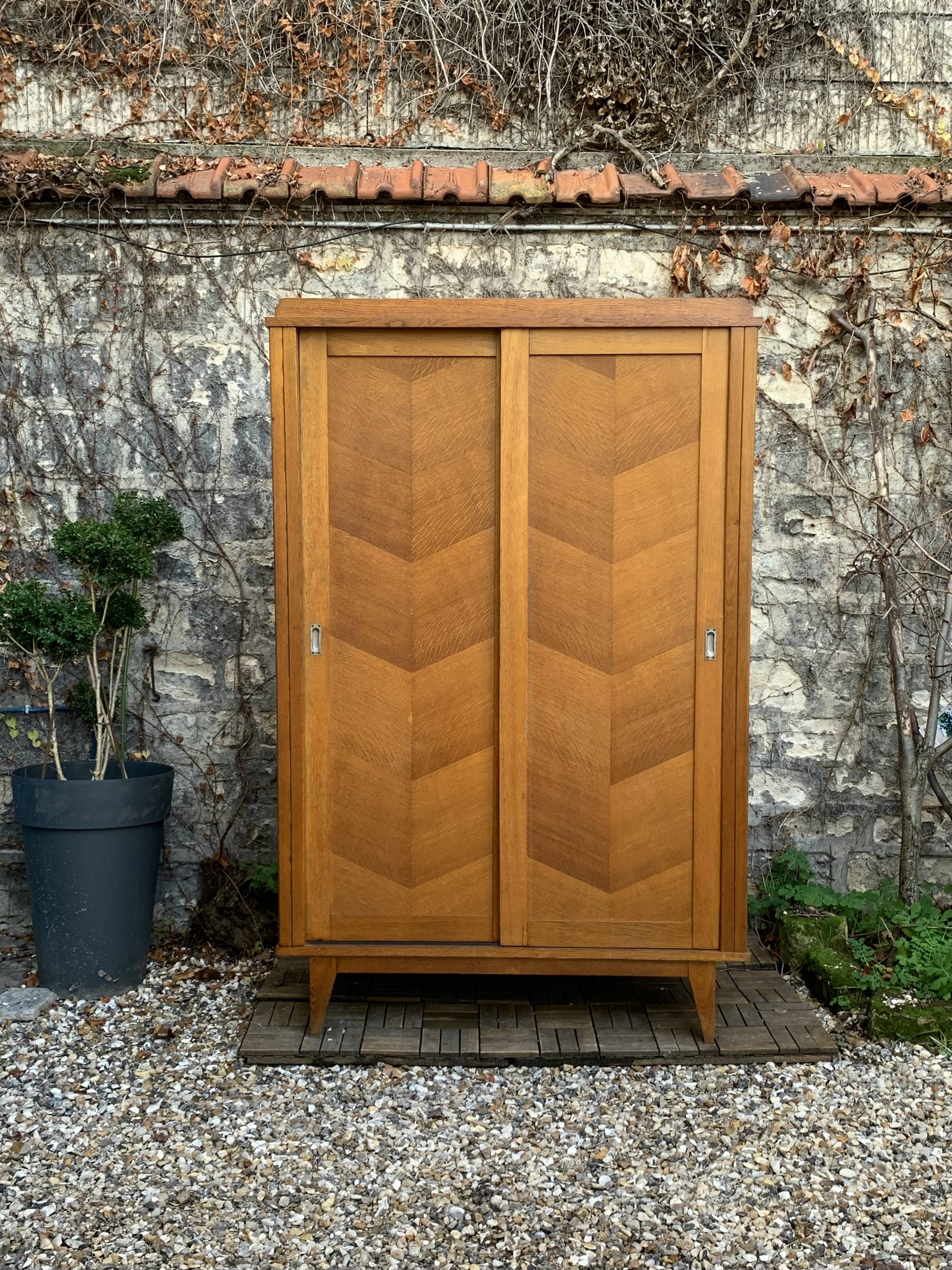 Vintage wardrobe compass feet wardrobe 1950