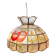 Suspension vintage en nacre et laiton décor fruits – luminaire rétro années 70