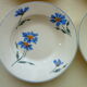 Set de 6 assiettes creuses en faience Vintage Décor de bleuets