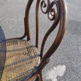 Rattan dining table and its 4 matching chairs
