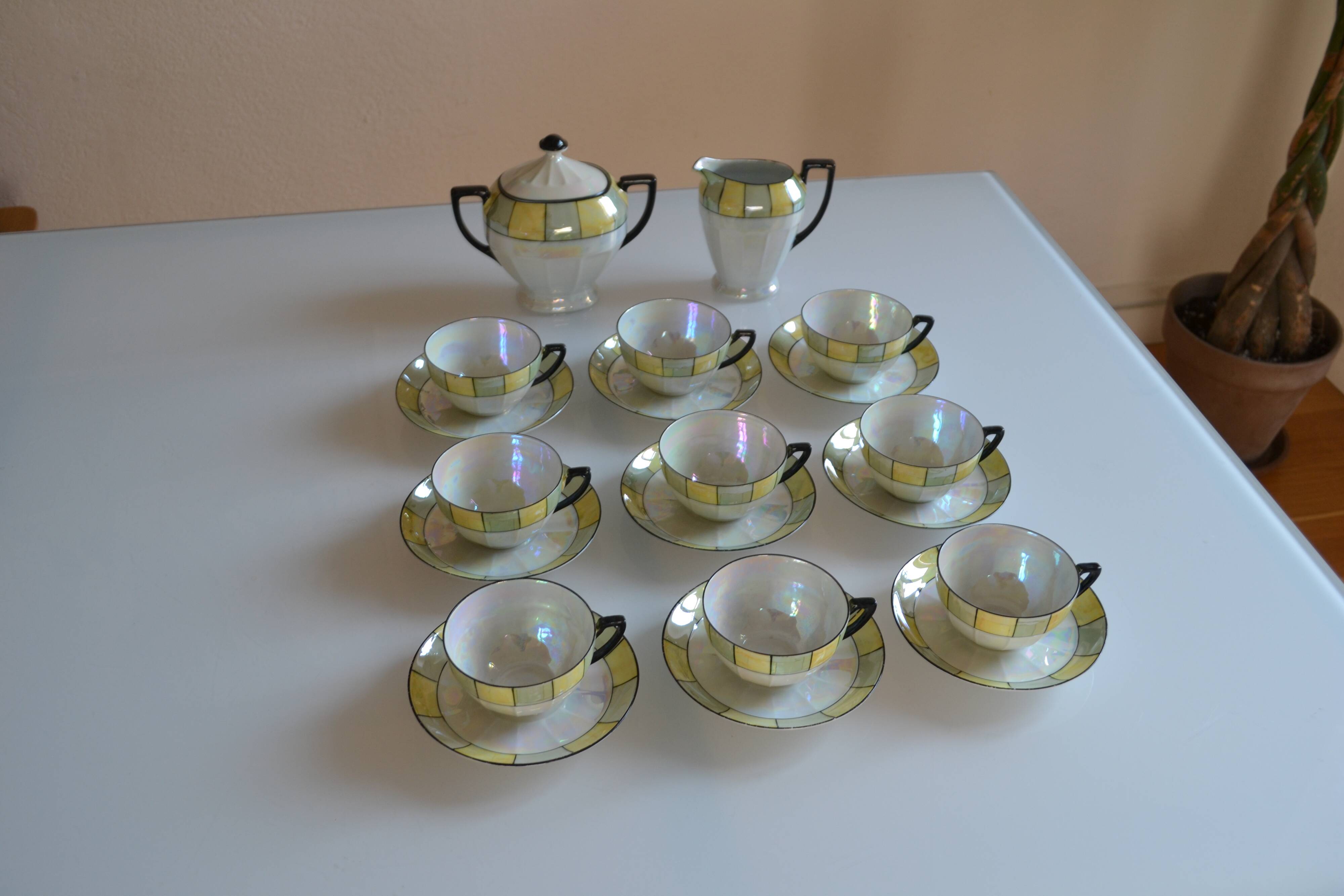 Art Deco porcelain tea or coffee set Czechoslovakia 1930