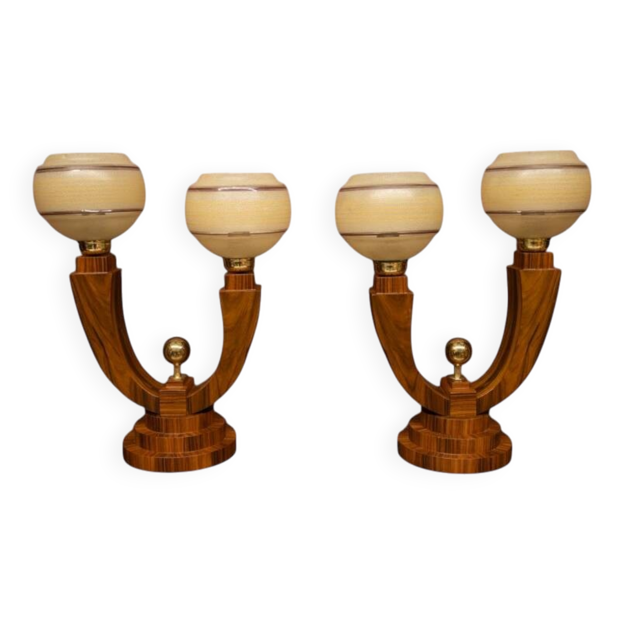 Unique table lamps from the mid-20th century, after renovation.