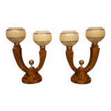 Unique table lamps from the mid-20th century, after renovation.