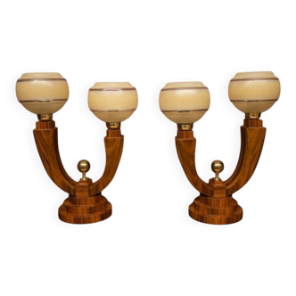 Unique table lamps from the mid-20th century, after renovation.