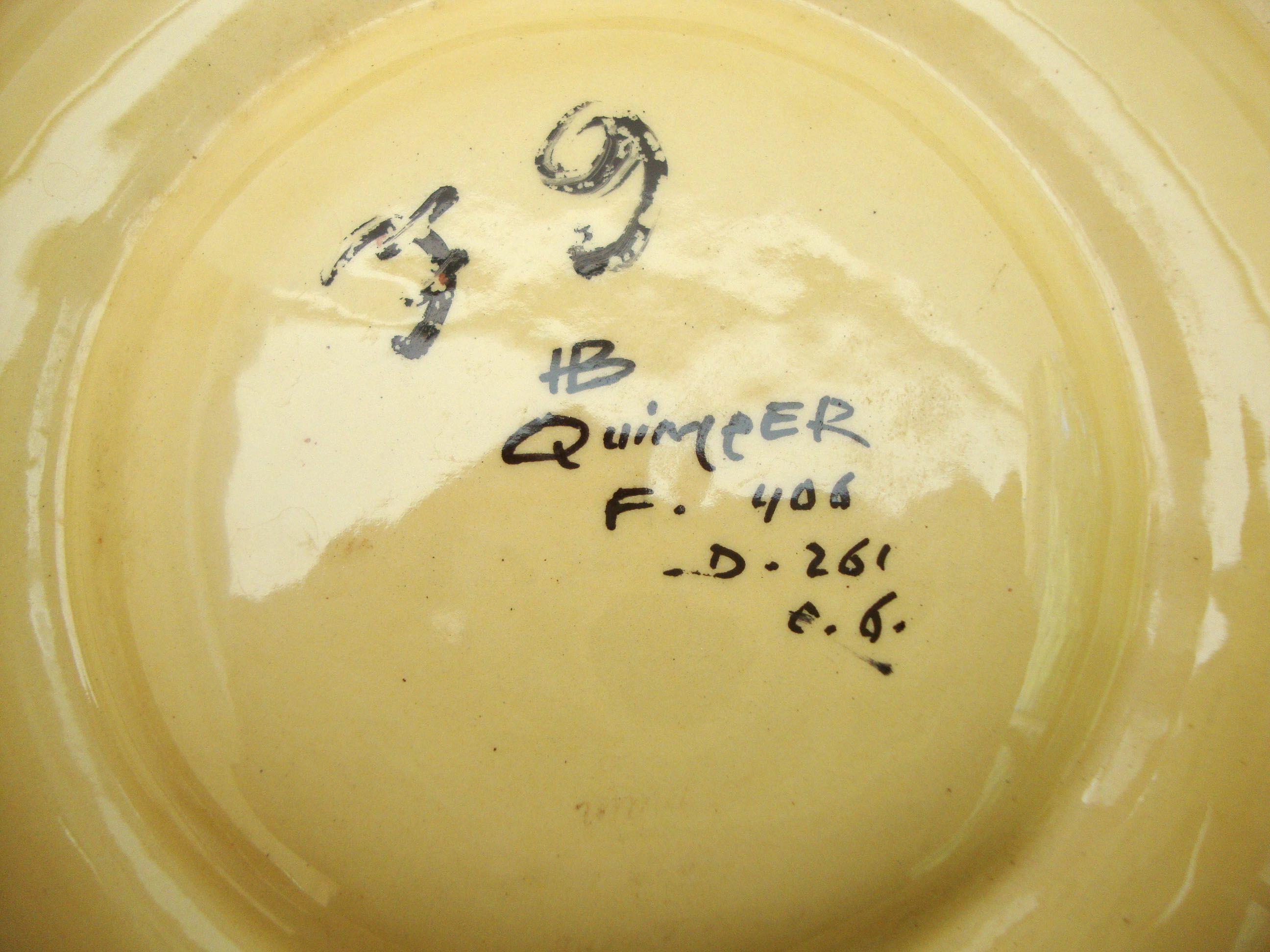 Oyster dish HB Henriot Quimper